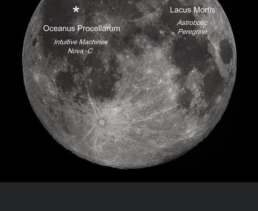 Image of the moon with the codex locations