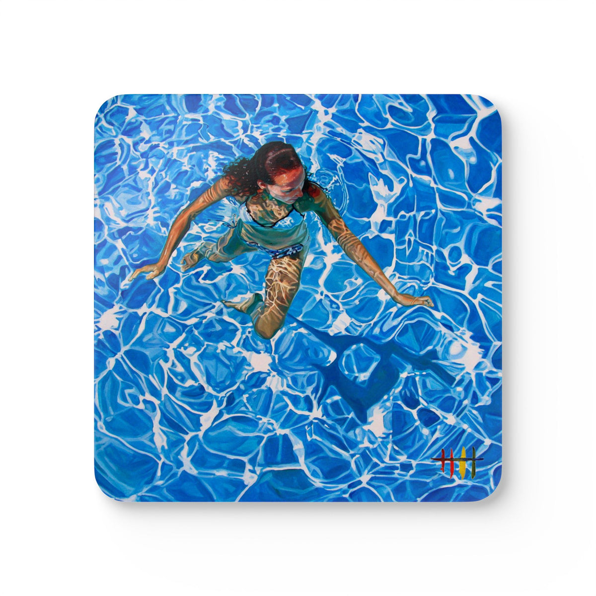 "Danielle, Treading" Corkwood Coaster Set